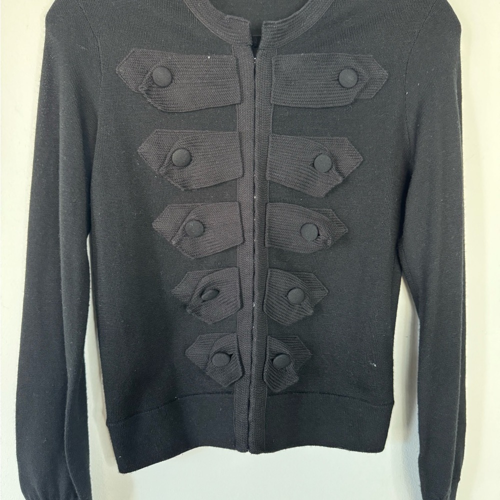 Hugo Boss Black Cardigan with Decorative Front Detailing | Size M - Picture 15 of 16